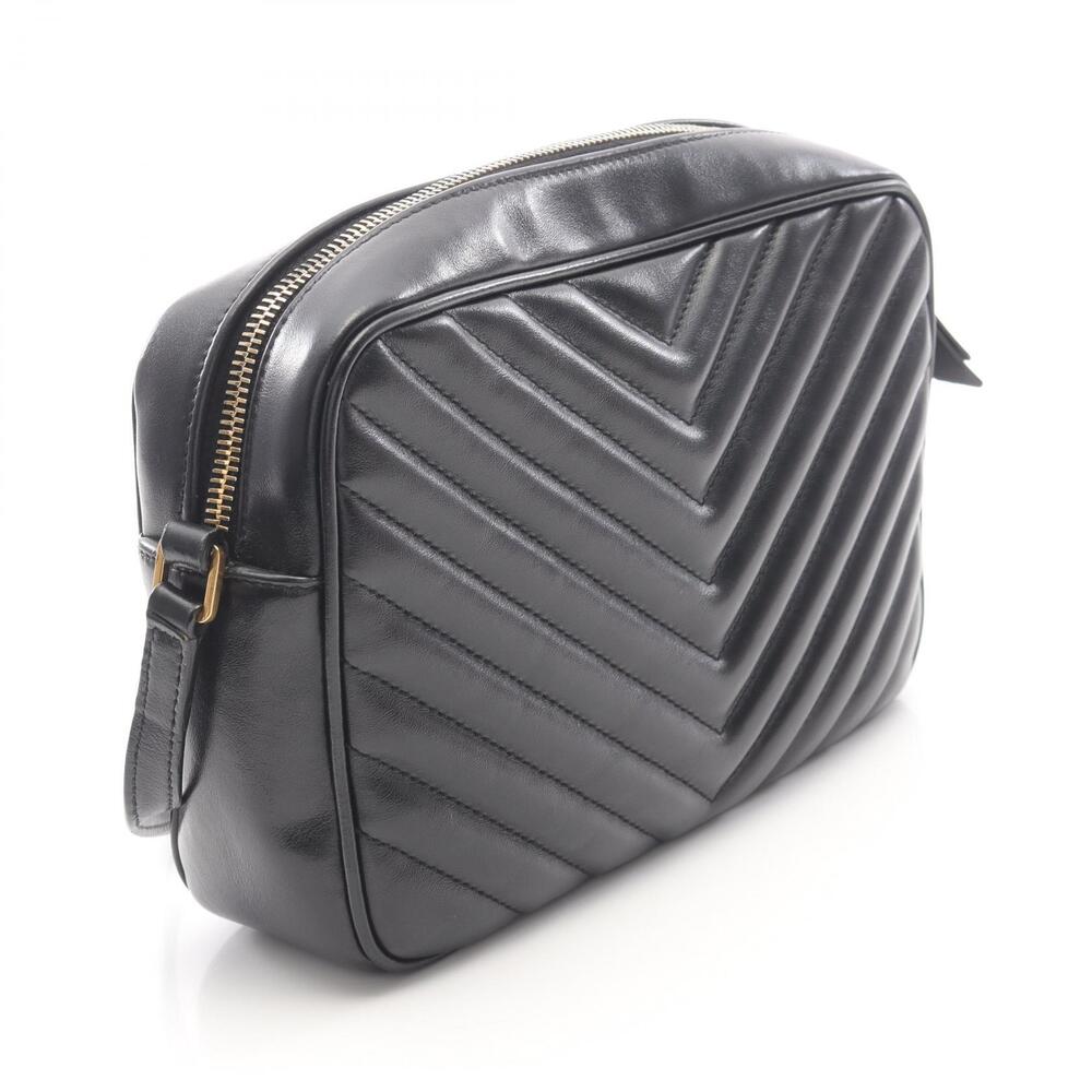 Saint Laurent Monogram Leather Bag Black LOU Shoulder